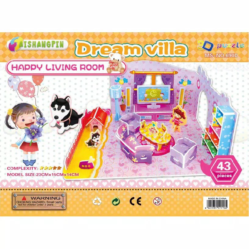 LYSASHOP - MAINAN EDUKASI ANAK PUZZLE 3D DIY BESAR/MELATIH MOTORIK KREATIFITAS KESABARAN IMAJINASI-5