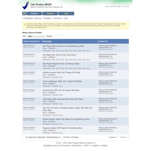 PAKET BUNDLING 1 GEL MASK DAN WASH OFF MASK REBEKA BEAUTY