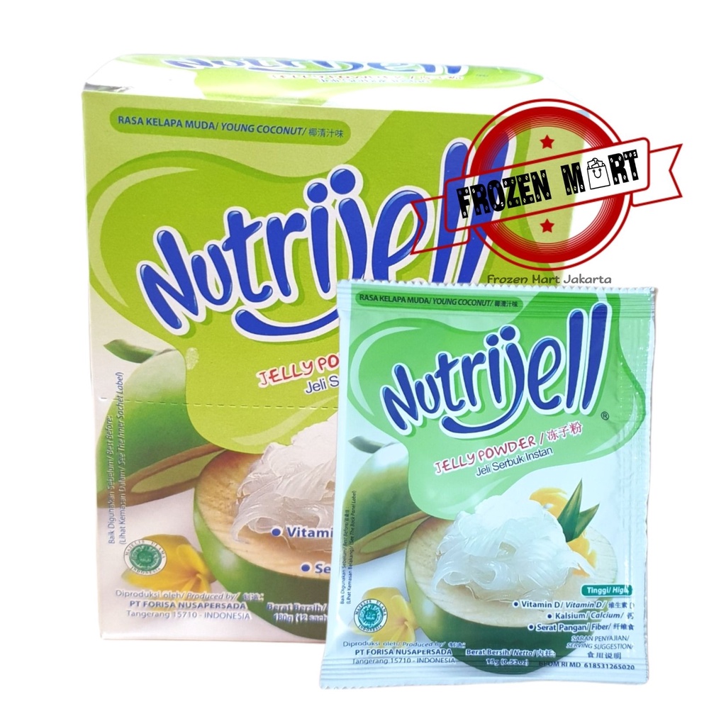 NUTRIJELL Kelapa Muda / Agar Agar Instant / Konnyaku Jelly Powder 15 G/ Nutrijell Jelly Powder