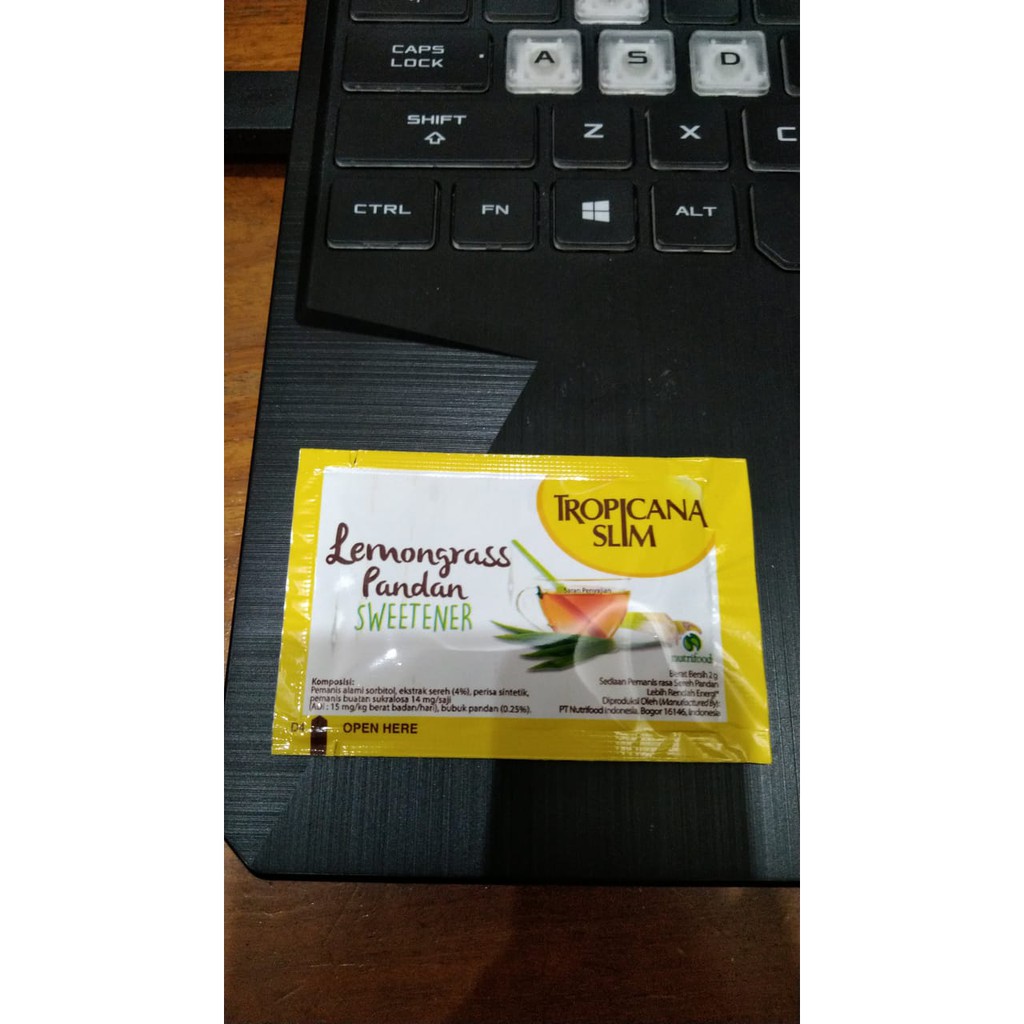 

Tropicana Slim Lemongrass Pandan Sweetener 1 sachet