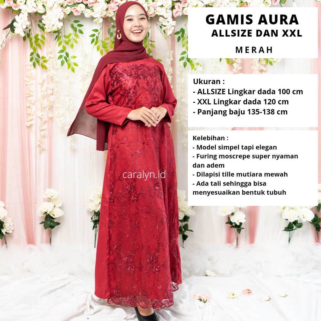 GAMIS BRUKAT MUSLIM LEBARAN TERBARU 2022 TILLE AURA