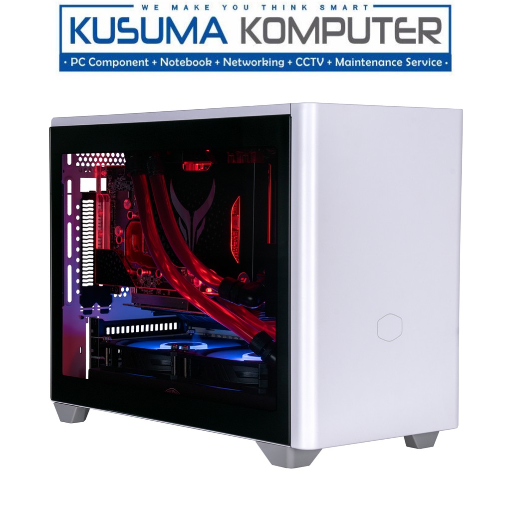 Cooler Master MasterBox NR200 White + 2 Fan Mini ITX Casing PC