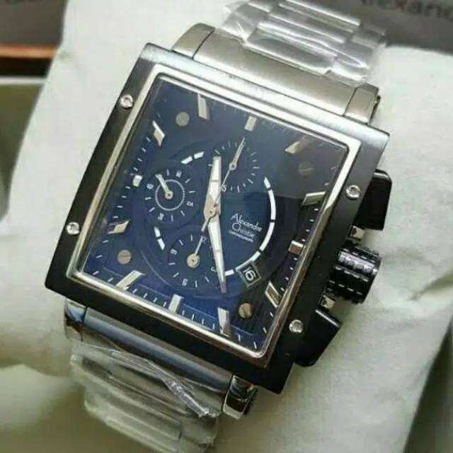 AC6182 jam tangan pria alexandre christie ac 6182 silverblack original
