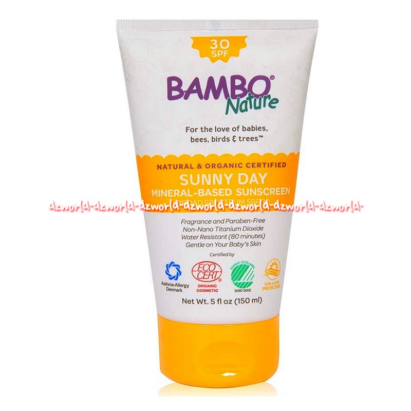 Bambo Nature Sunny Day SPF 30 Mineral Based Sunscreen 150ml Sunblock Bayi Bamboo Bambu Natural