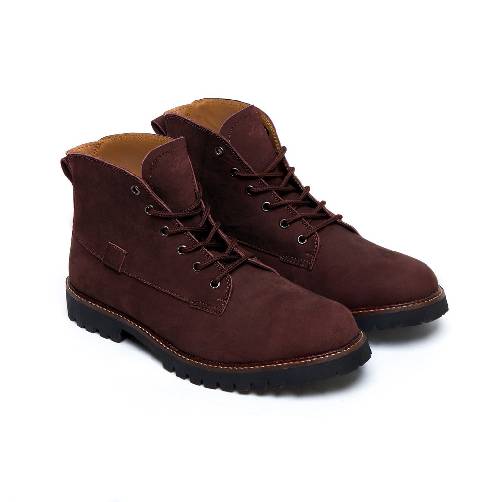 Icon Dark Brown | Sepatu Kulit Asli Vintage Klasik Pria Cowok Men Boots Footwear Ori | FORIND Zapato