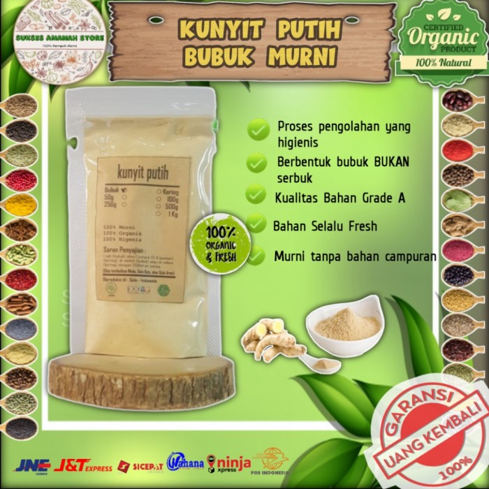 

KUNYIT PUTIH BUBUK 50 GRAM Curcuma Zedoaria MURNI