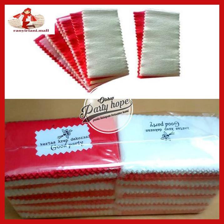 

E343Te6- Kertas Krep Merah Putih / Hiasan 17 Agustus / Kertas Hias / Dekorasi Yuiu9O-