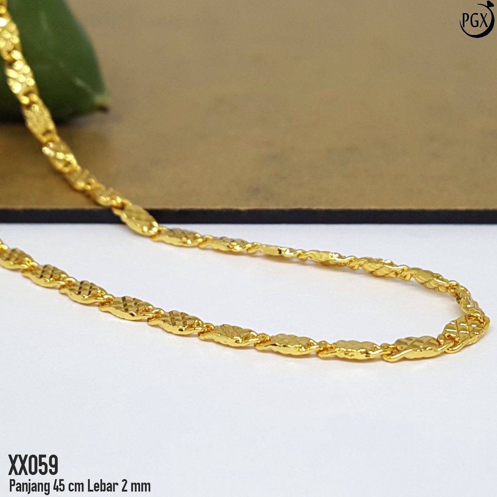 PGX Kalung Pria Wanita Xuping Perhiasan Lapis Emas Aksesoris Fashion Premium - XX059