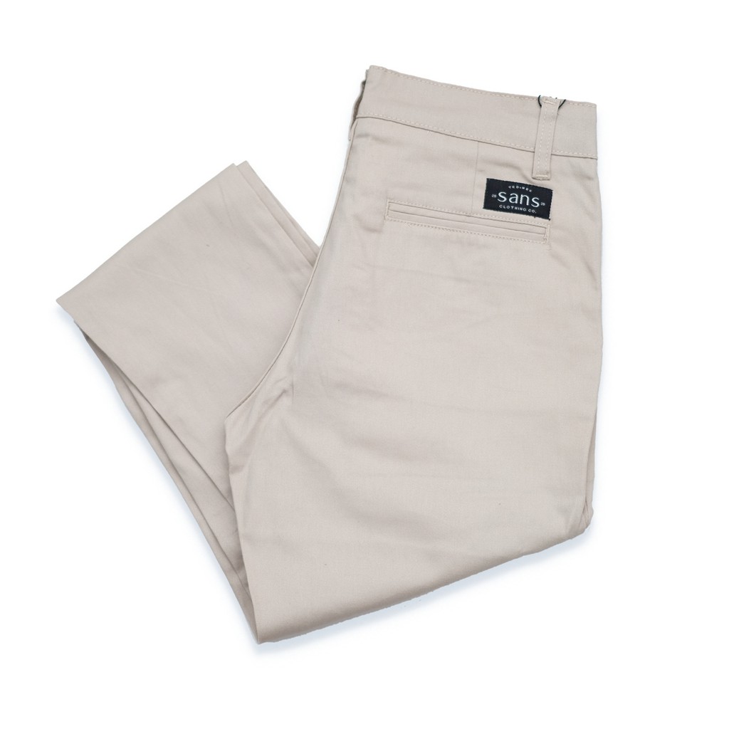 SANVANINA Celana Panjang Pria Chino Cream Slim Fit | Tailor H-058