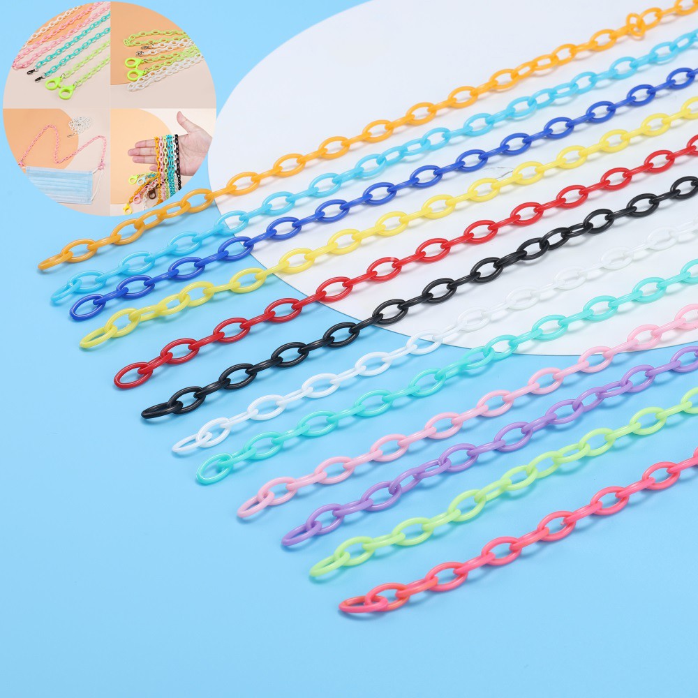 Rantai masker /Korea Rope Mask/Rantai Plastik Akrilik diy mask lanyard gantungan （10pcs/pack 50cm）
