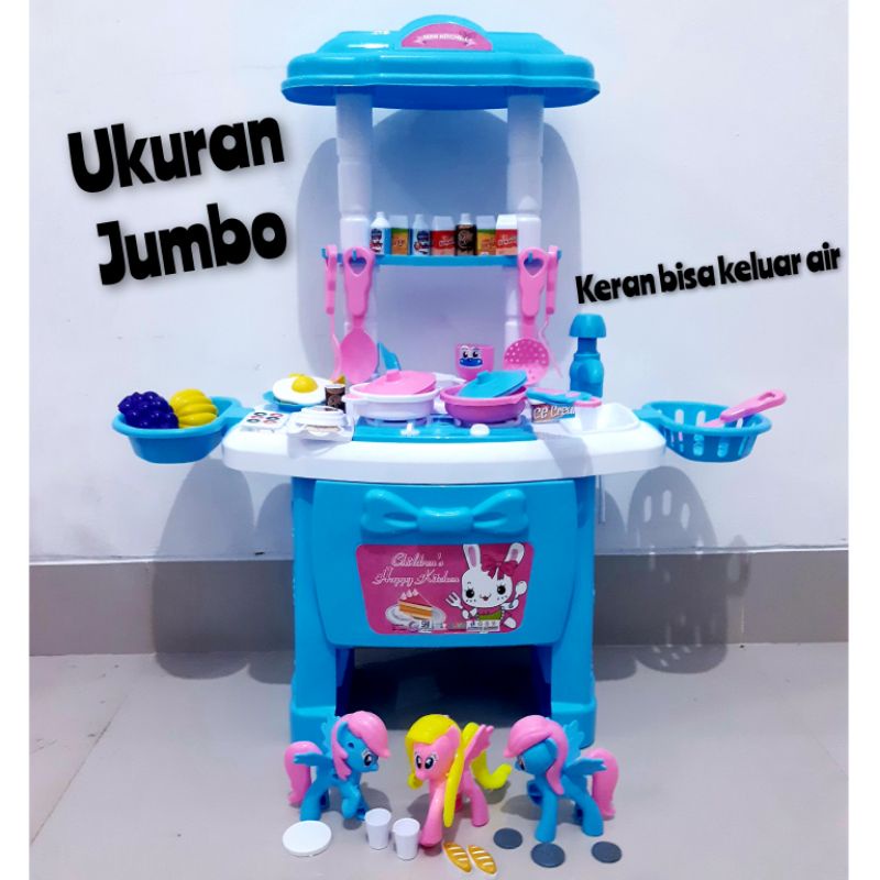 Mainan Kitchen Set Jumbo - Masak Masakan Besar Anak Perempuan Cewek Set Alat Dapur