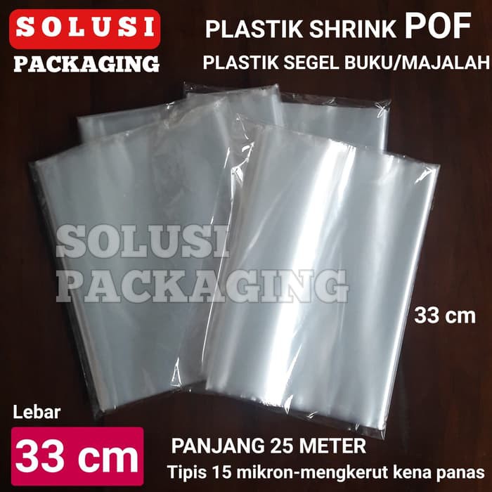 

PLASTIK SHRINK POF 33CM 25METER/PLASTIK SEGEL PLASTIK BUKU MAJALAH