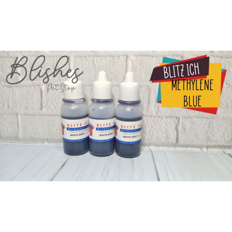 blitz ich /blits ich / methylene blue /obat biru ikan cupang guppy hias