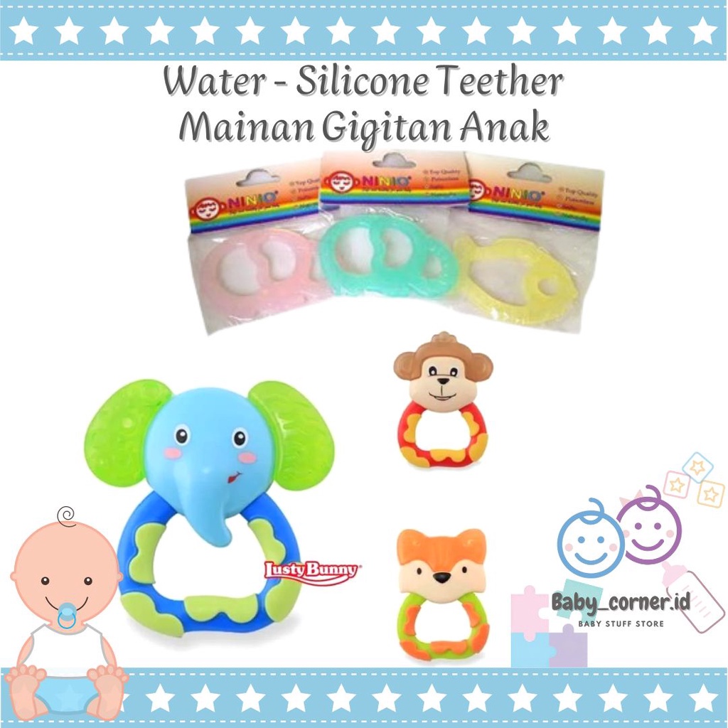 Silicone Silikon Teether Animal Mainan Gigitan Bayi Tumbuh Gigi| NINIO | Lusty Bunny | Chew Toy