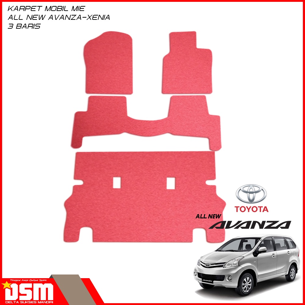 Karpet Mobil Toyota All New Avanza Xenia (2011-2014) - 3 Baris / Karpet Mie All New Avanza  Xenia Tebal Dan Empuk  / DSM