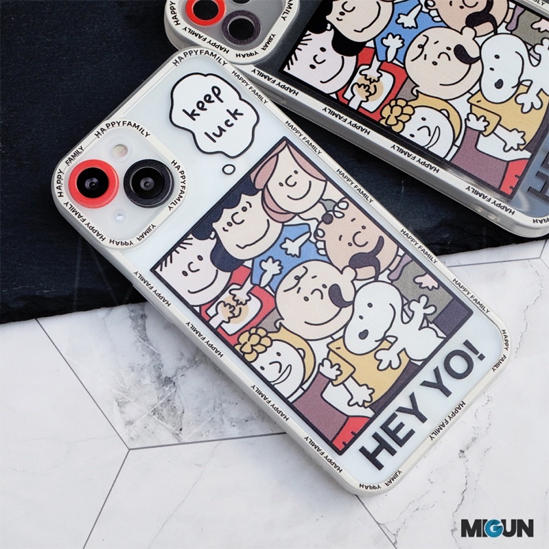 New! Peanuts Family - Softcase fullcover for IPhone 7 8 7+ 8+ X XS XR XSMAX 11 12 13 PRO PROMAX