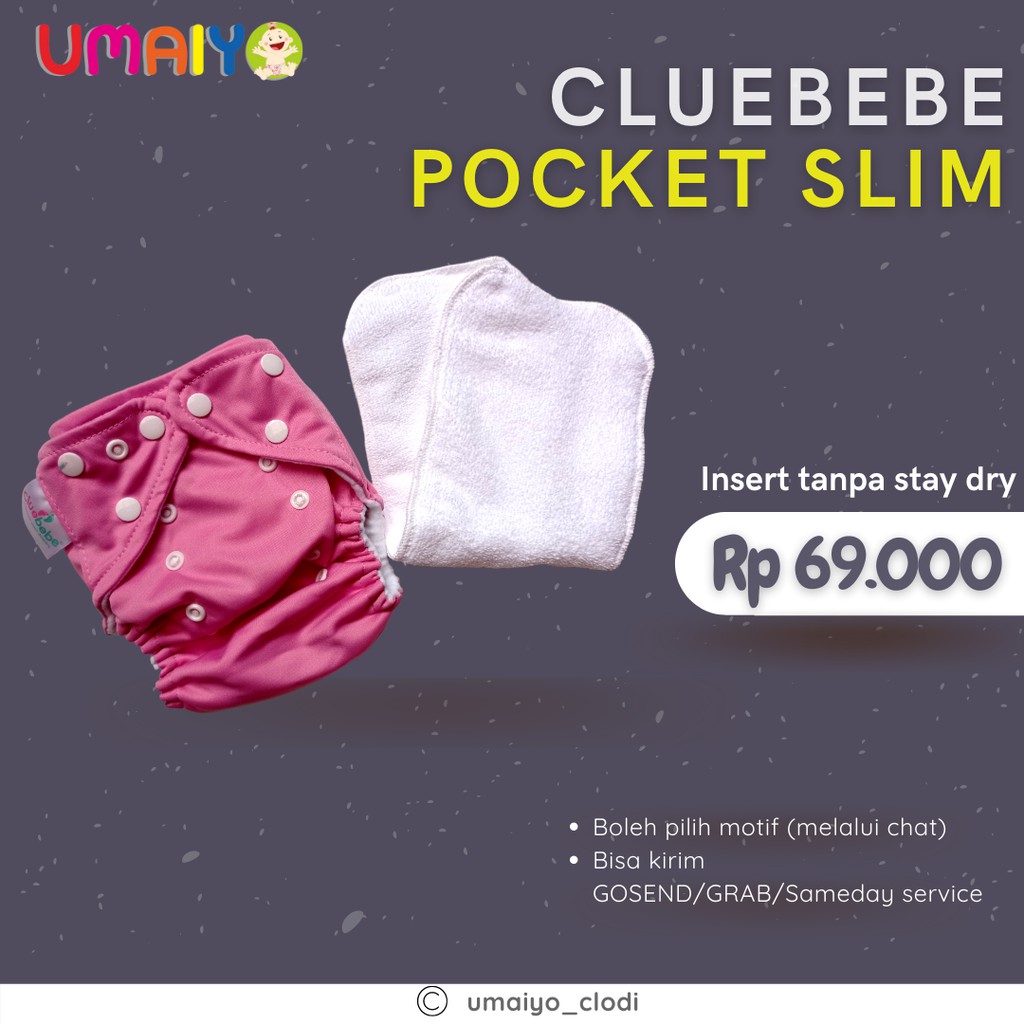 Cluebebe pocket slim snap | insert tanpa stay dry