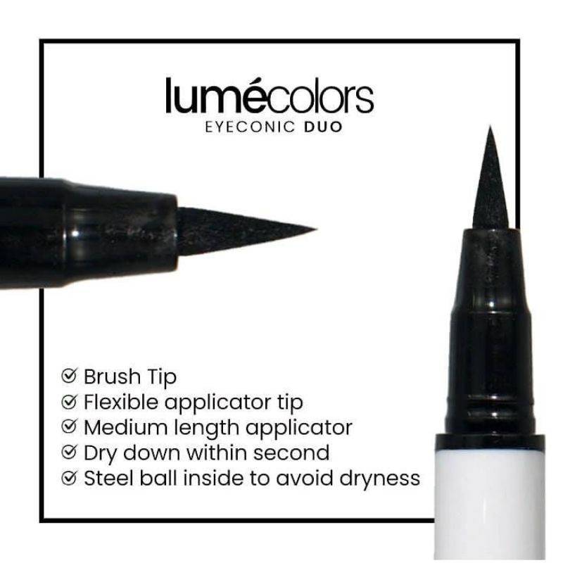 Lumecolors Eyeconic Duo Eyeliner dan Eyebrow Waterproof