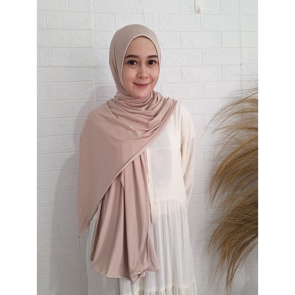 pashmina jersey pashmina kaos premium flowy