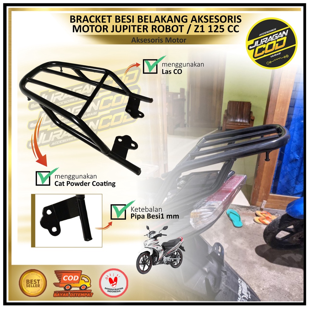 Bracket Besi Belakang Jupiter Z1 125cc fi / Aksesoris Box Jupiter Z robot & Z1 125 bisa (COD)