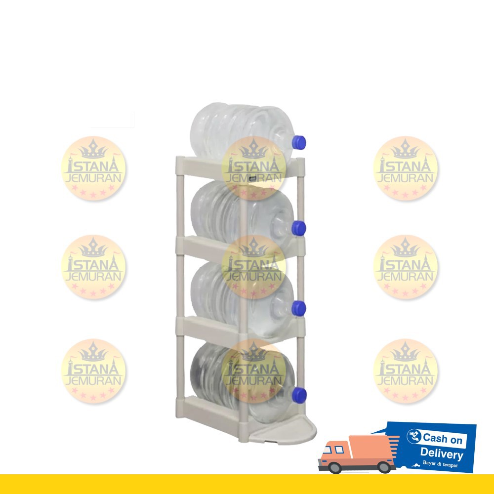 RAK GALON PLASTIK TEBAL 4 SUSUN