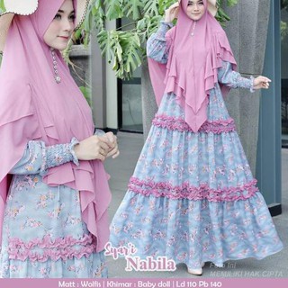 TERBAIK Humaira99 Gamis  syari maxi busui muslimah mitif 