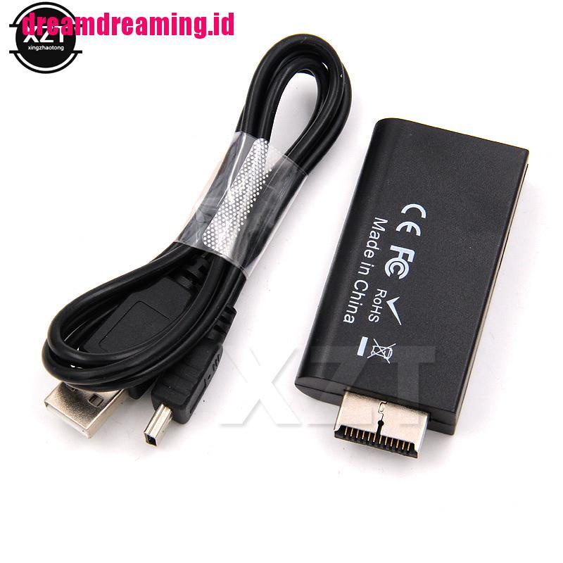 (dreamdreaming.id) Adapter Converter PS2 Ke HDMI Dengan Output Audio 3.5mm Untuk Monitor HDTV