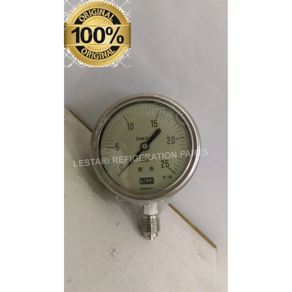 PRESSURE GAUGE LTR EN 837 1 German 25 BAR