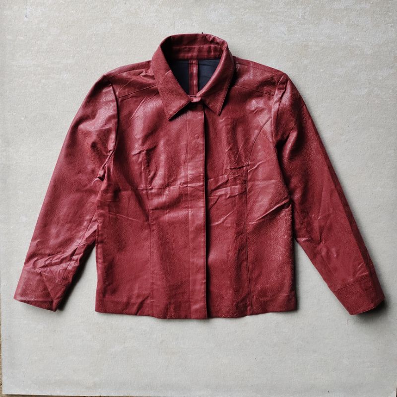 jaket kulit/c06/HAFF CIRCLE/size L/jaket kulit cewek/jaket kulit second/leather jaket murah/jaket