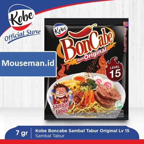 

Kobe Bon Cabe Rasa Original / Boncabe sachet Bubuk Cabe Sambal Tabur level 15