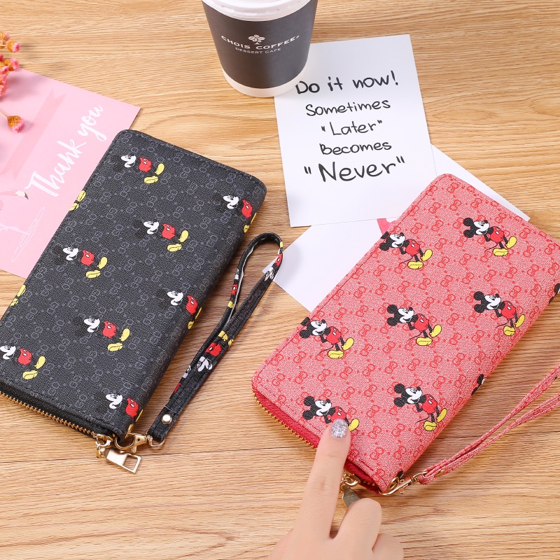 Dompet Panjang Wanita Import Dompet Zipper Perempuan Motif Karakter Lucu Dompet Perempuan Murah D46
