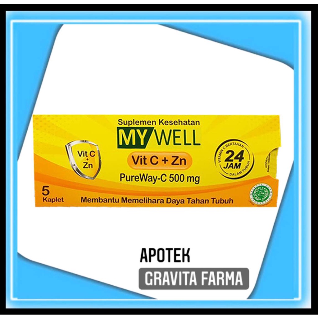 Mywell Vitamin C 500 mg dan Zinc - mywel - my wel - my well