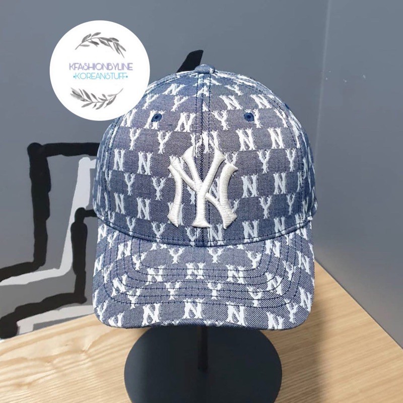 MLB Monogram Jacquard Structure Ball Cap New York Yankees - Navy
