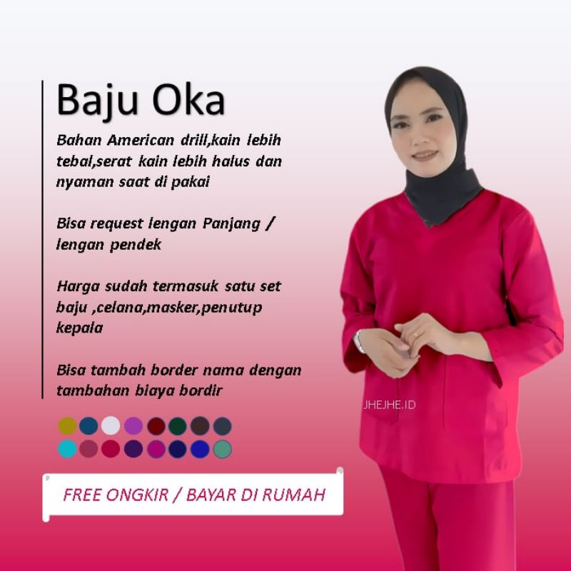 Baju Ok Lengan Panjang | Baju Oka Lengan Pendek | Perlengkapan Medis | Baju Oka Perawat | Seragam Ok