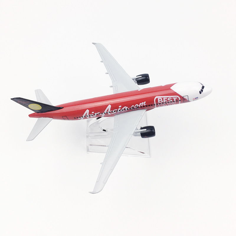 Model Pesawat Terbang Airbus 320 Airline 2007 Asia A320 Bahan Alloy Die-cast 16CM Warna Putih 1 / 400