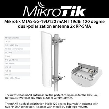 Mikrotik Antena Sectoral mANT19S MTAS-5G-19D120 (antenna only)