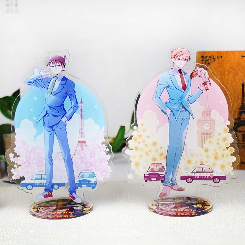 Lanfy Detektif Conan Dua Sisi Fashion Fans Hadiah Dekorasi Mainan Koleksi Model Action Figure Kiddo Hattori Conan Heiji Furuya Figure Model Plat