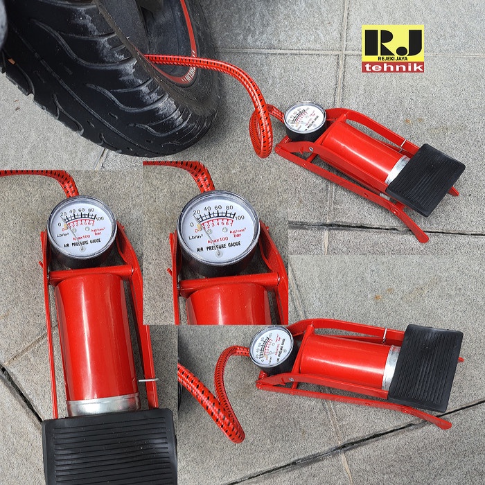 Pompa Kaki Injak Portable Pompa Angin Mobil dan Motor / Foot Pump
