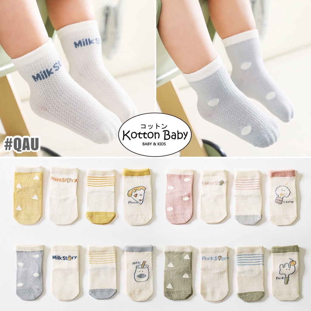 [4 PSG] 0-5 thn | KAOS KAKI BAYI ANAK IMPOR SOCKS LUCU KARAKTER KARTUN UNISEX Catalog QN QAU