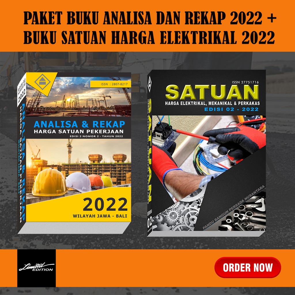 Paket Buku Analisa & Rekap 2022 + Buku Satuan Elektrikal Edisi 02-2022