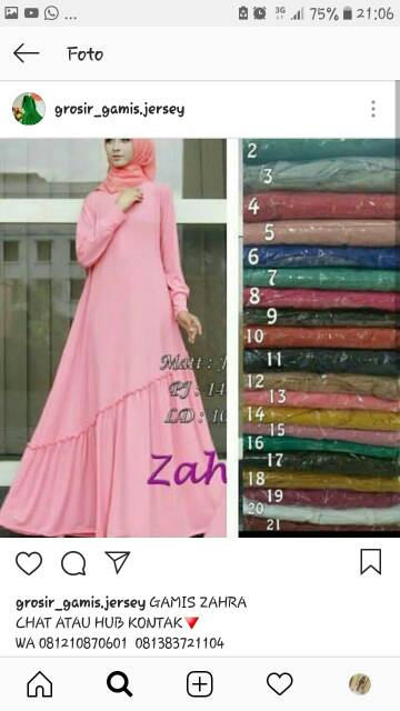 FROMO !! Gamis zahra rempel miring