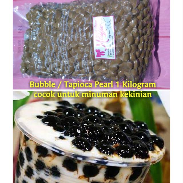 bubble drink 1kg tapioca pearl boba drink minuman bubble black import halal