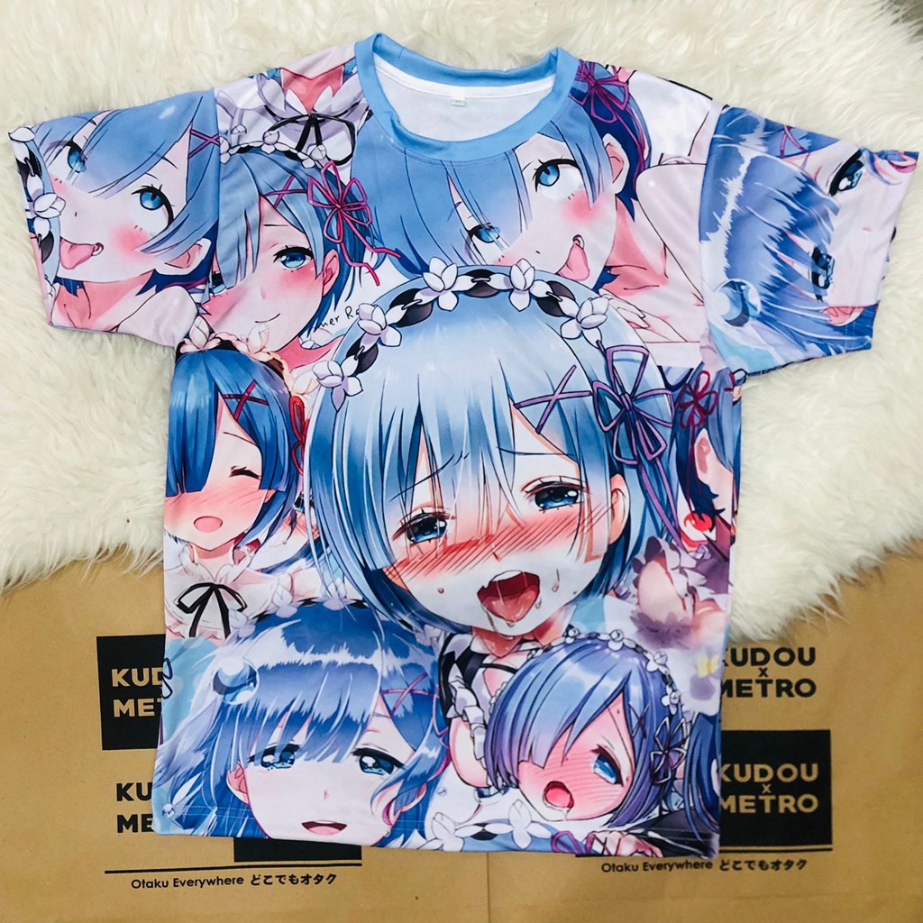 Tshirt Ahegao Rem Anime Manga Re Zero Dryfit Premium