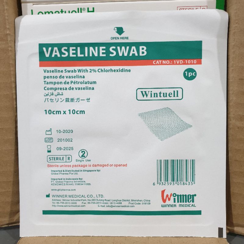 Vaseline Swab 10cm x 10cm Seperti Lomatuell Sofratulle Supratul Sufratul Sufratulle