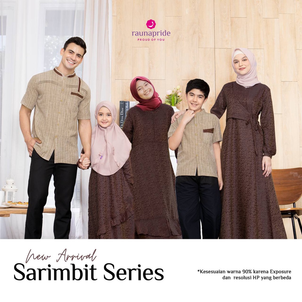 Rauna Gamis Terbaru RGF 06 MAROON / Sarimbit Keluarga Rauna 2023 / Fashion Muslim