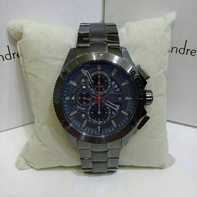 Jam tangan pria alexandre christie ac 6465 black