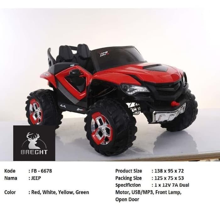 SHTOYS -
MAINAN ANAK MOBIL AKI JEEP FB-6678