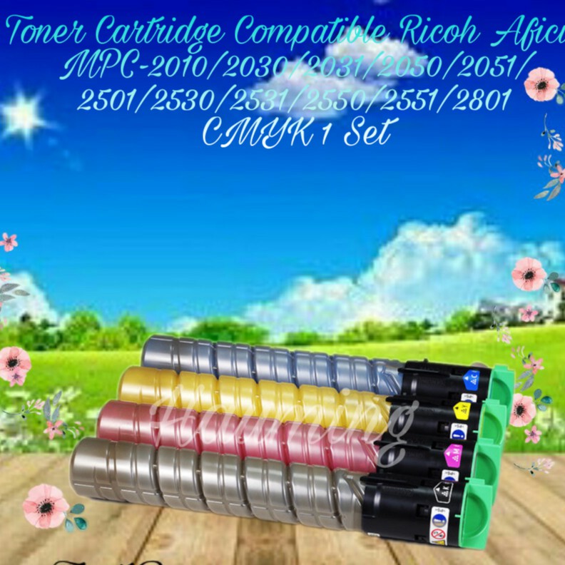 Toner Cartridge Compatible Ricoh Aficio MP C2010 C2030 C2031 C2050 C2051 C2501 C2530 C2551 CMYK