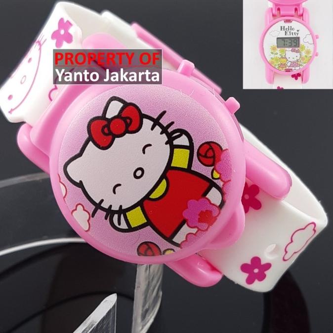 JAM TANGAN HELO KITI KARAKTER ANAK PEREMPUAN UMUR 3-12 TAHUN