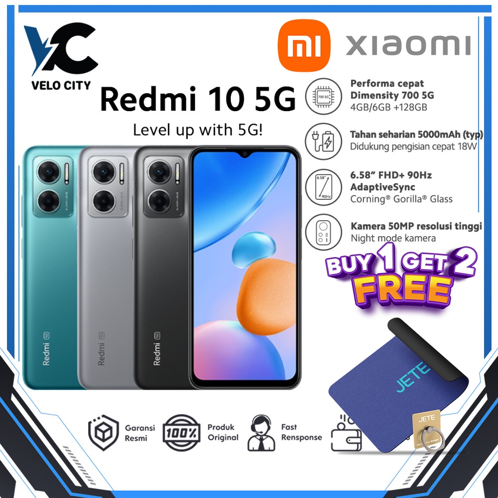 Xaomi Redmi 10 5G 6/128GB Smartphone FHD+ 6,58” Kamera 50MP Original